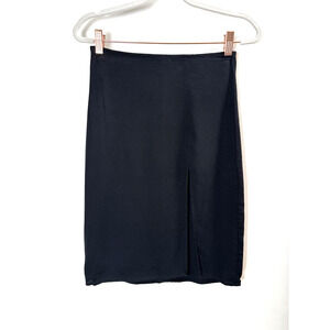 Reformation Grace Black High Waisted Midi Skirt Size 0